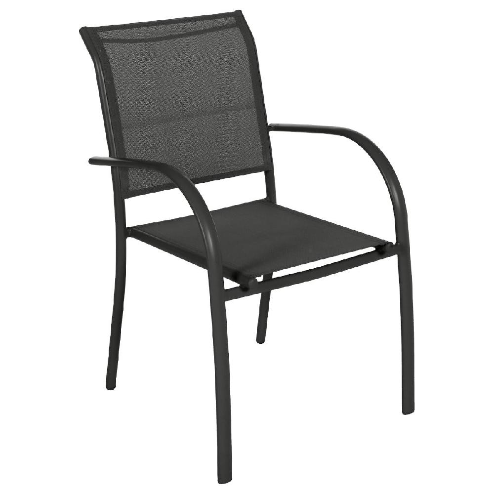 Hesperide Fauteuil De Jardin Empilable PIAZZA Anthracite & Graphite