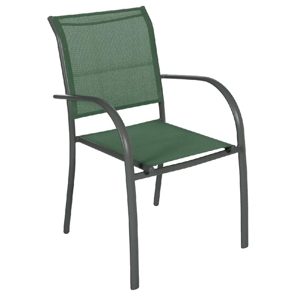 Hesperide Fauteuil De Jardin Empilable PIAZZA Vert Olive & Graphite
