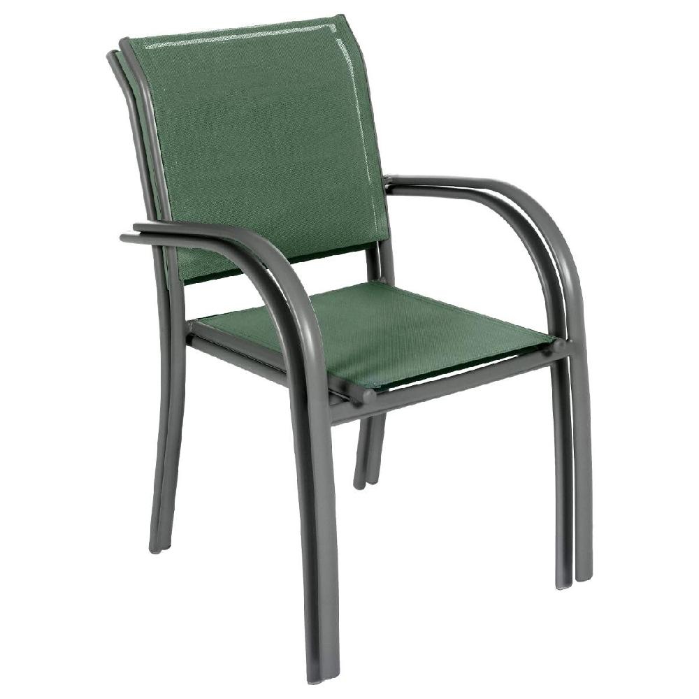 Hesperide Fauteuil De Jardin Empilable PIAZZA Vert Olive & Graphite