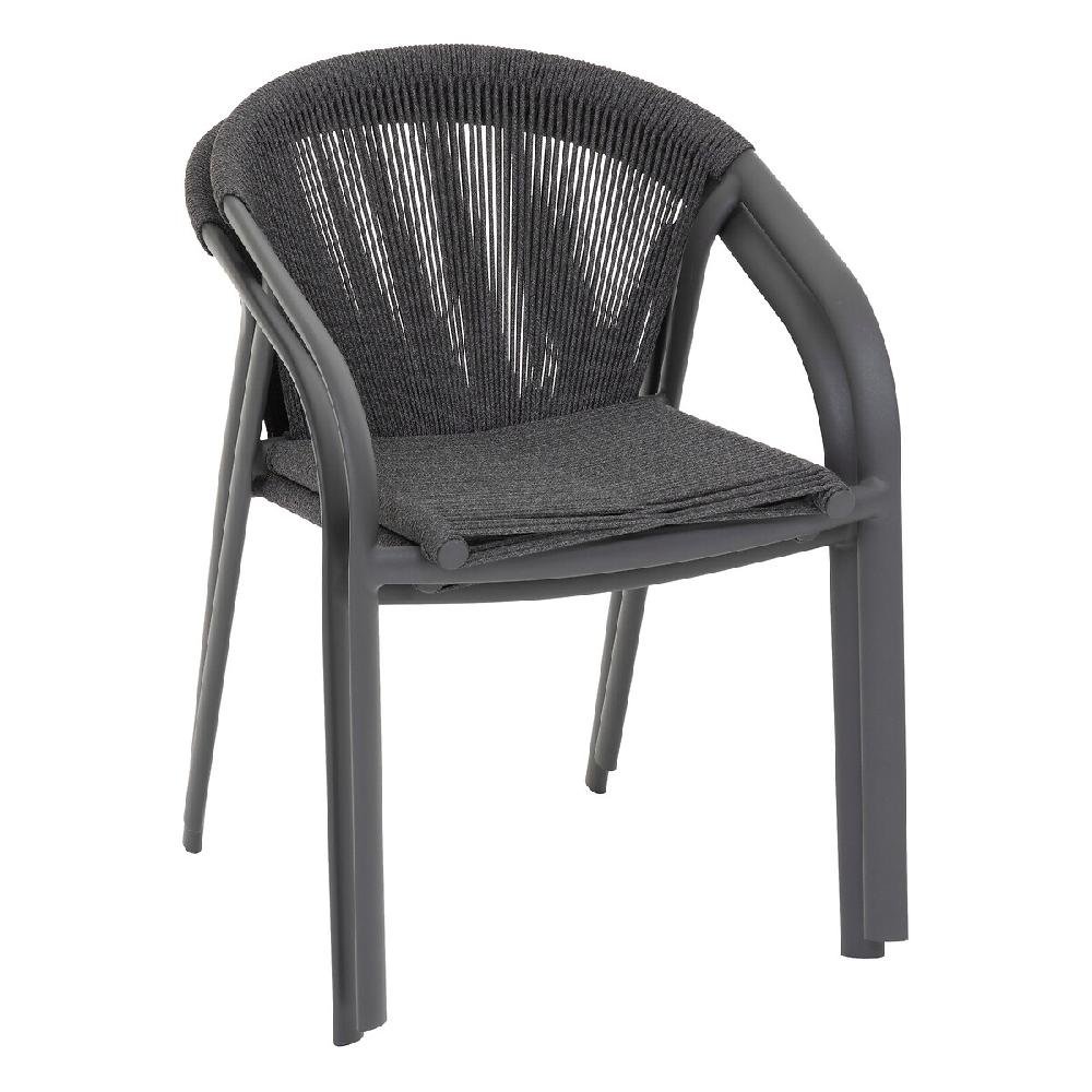 Hesperide Fauteuil De Jardin Empilable RIU Anthracite & Graphite