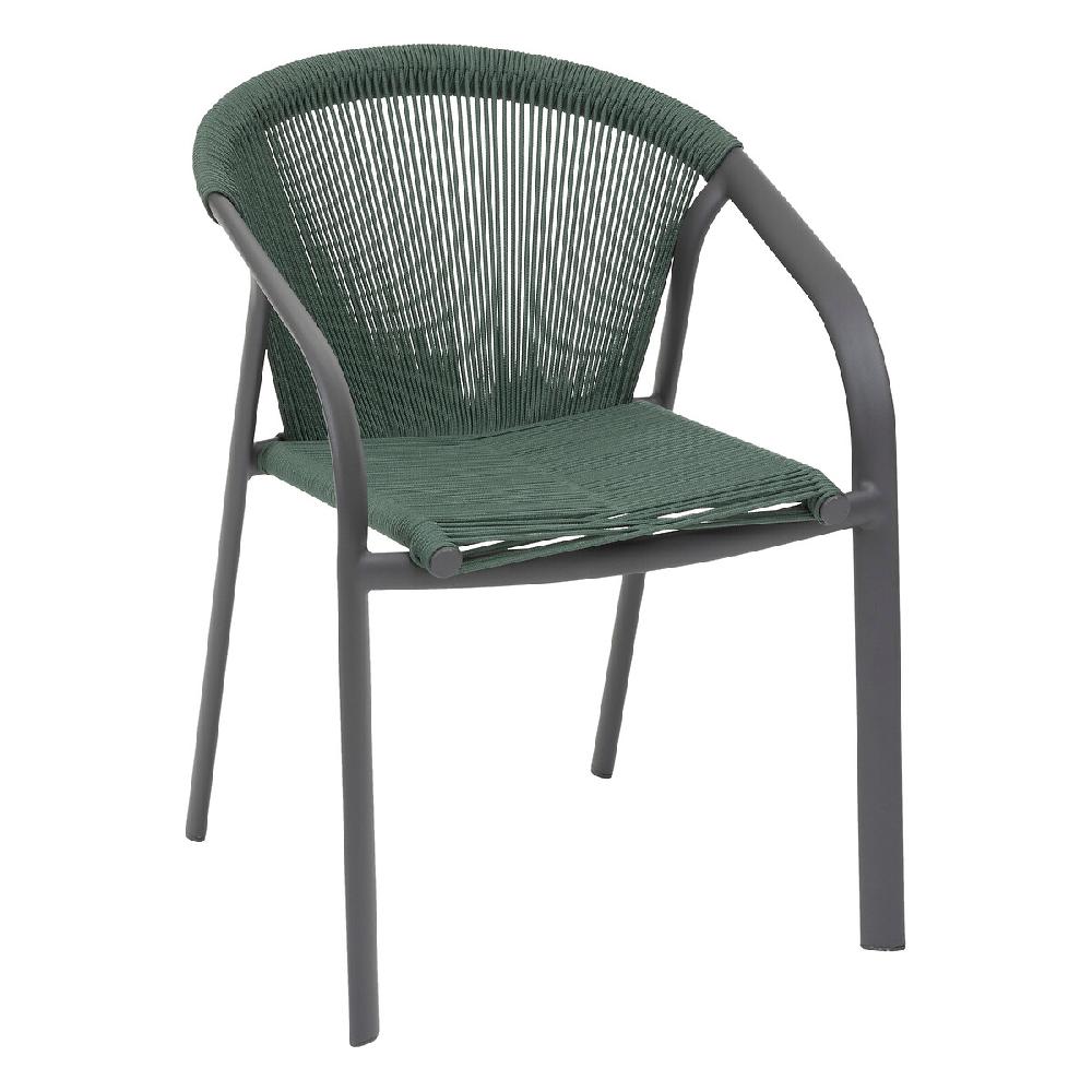 Hesperide Fauteuil De Jardin Empilable RIU Vert Olive & Graphite