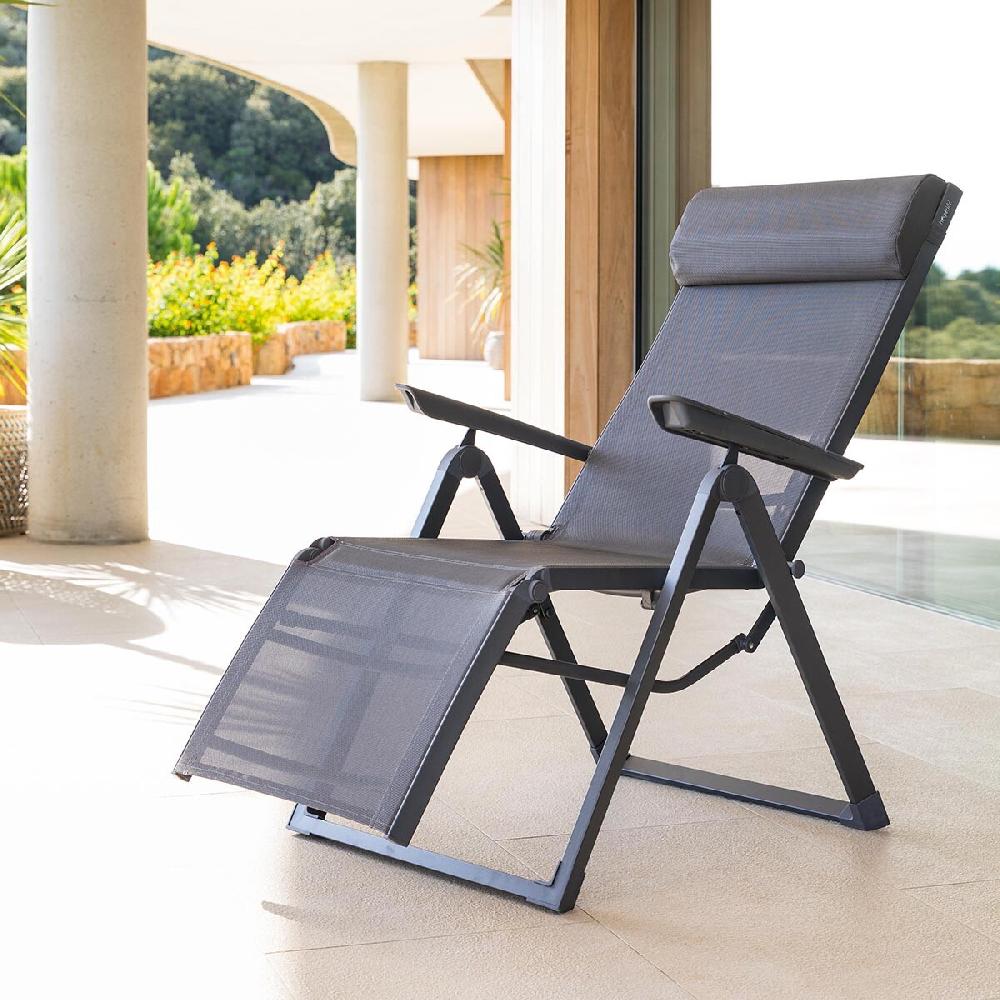 hesperide Fauteuil de jardin inclinable DECIMA Anthracite & Graphite