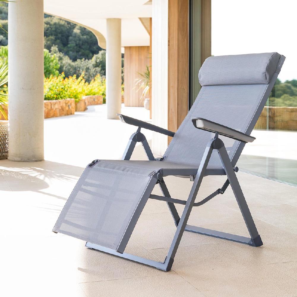 hesperide Fauteuil de jardin inclinable DECIMA Ardoise & Gris quartz