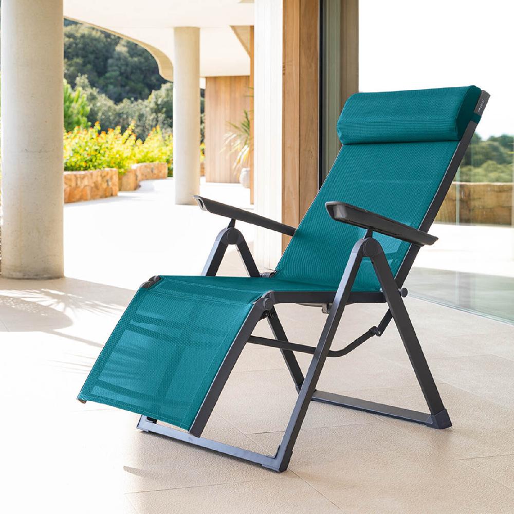 hesperide Fauteuil de jardin inclinable DECIMA Bleu canard & Graphite