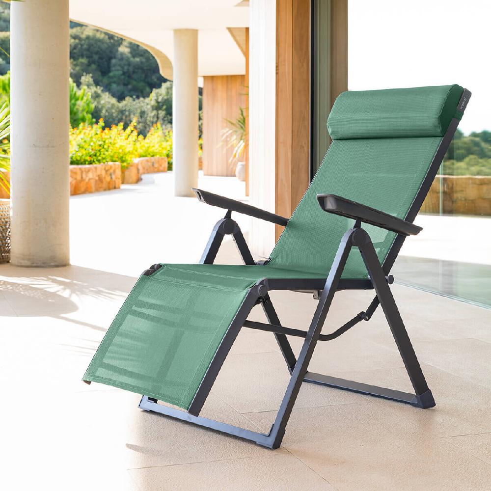 hesperide Fauteuil de jardin inclinable DECIMA Vert olive & Graphite