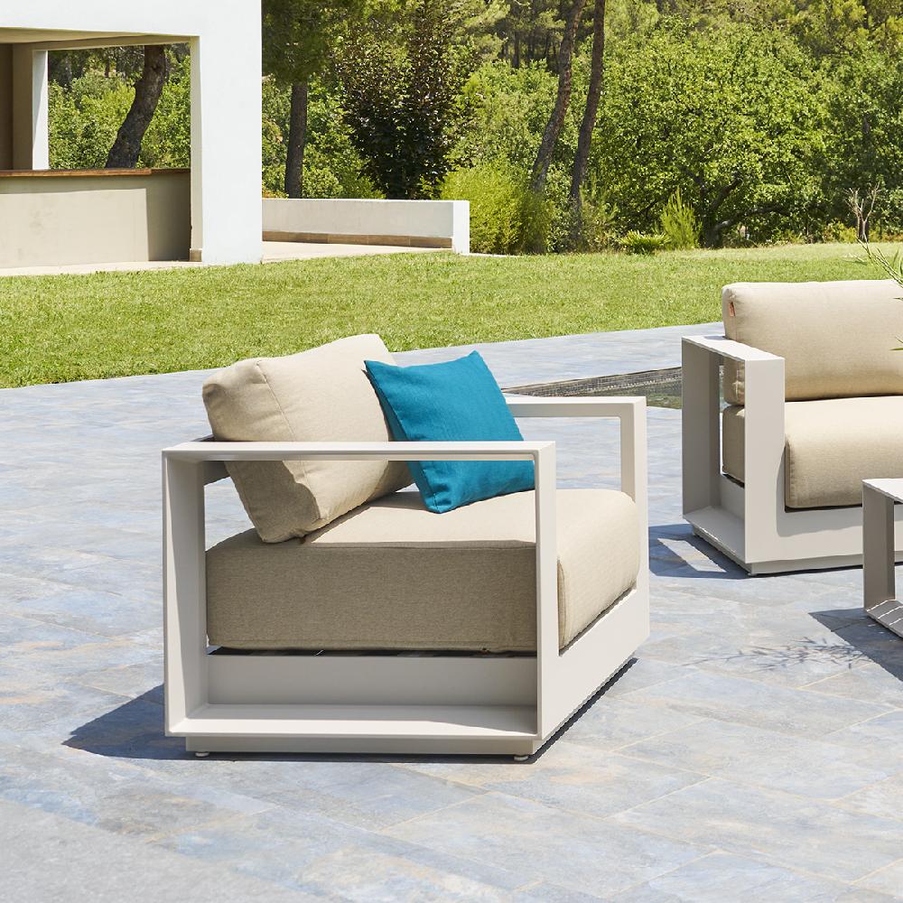 hesperide Fauteuil de salon de jardin ALLURE Avoine & Beige