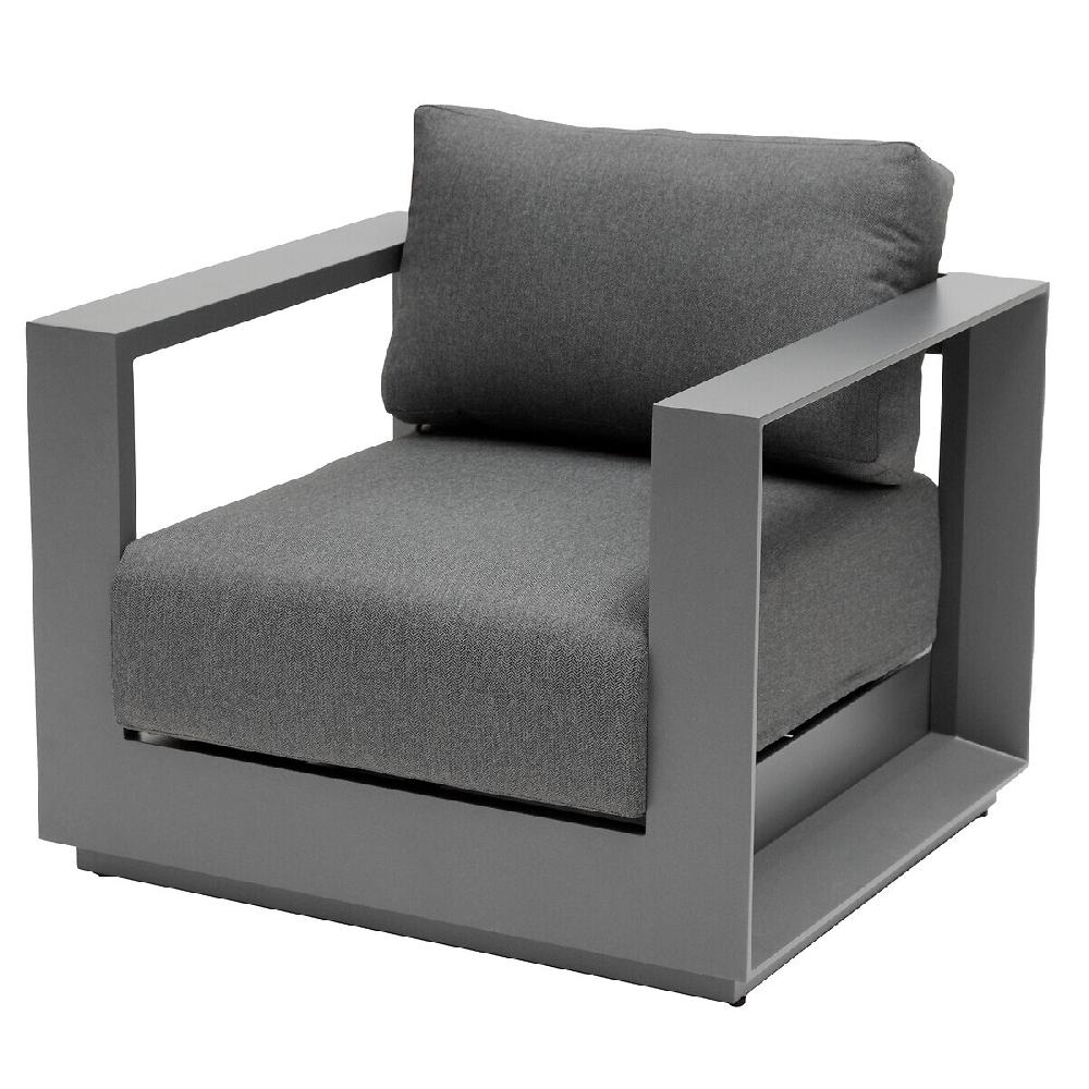 hesperide Fauteuil de salon de jardin ALLURE Graphite & Gris zebrano
