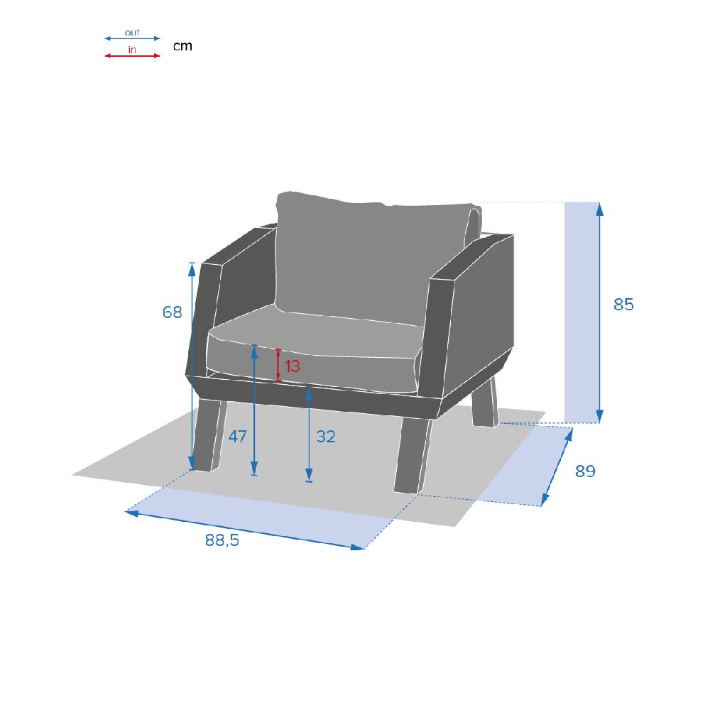 Hesperide Fauteuil De Salon De Jardin AXIOME Graphite