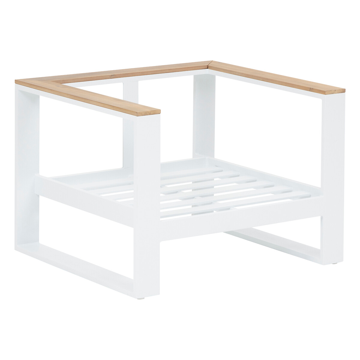 Hesperide Fauteuil De Salon De Jardin EMPERIA Beige Zébrano Blanc & Acacia