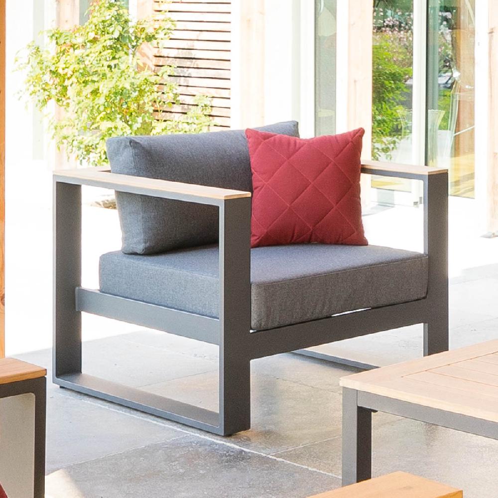 hesperide Fauteuil de salon de jardin EMPERIA Gris zébrano & Acacia