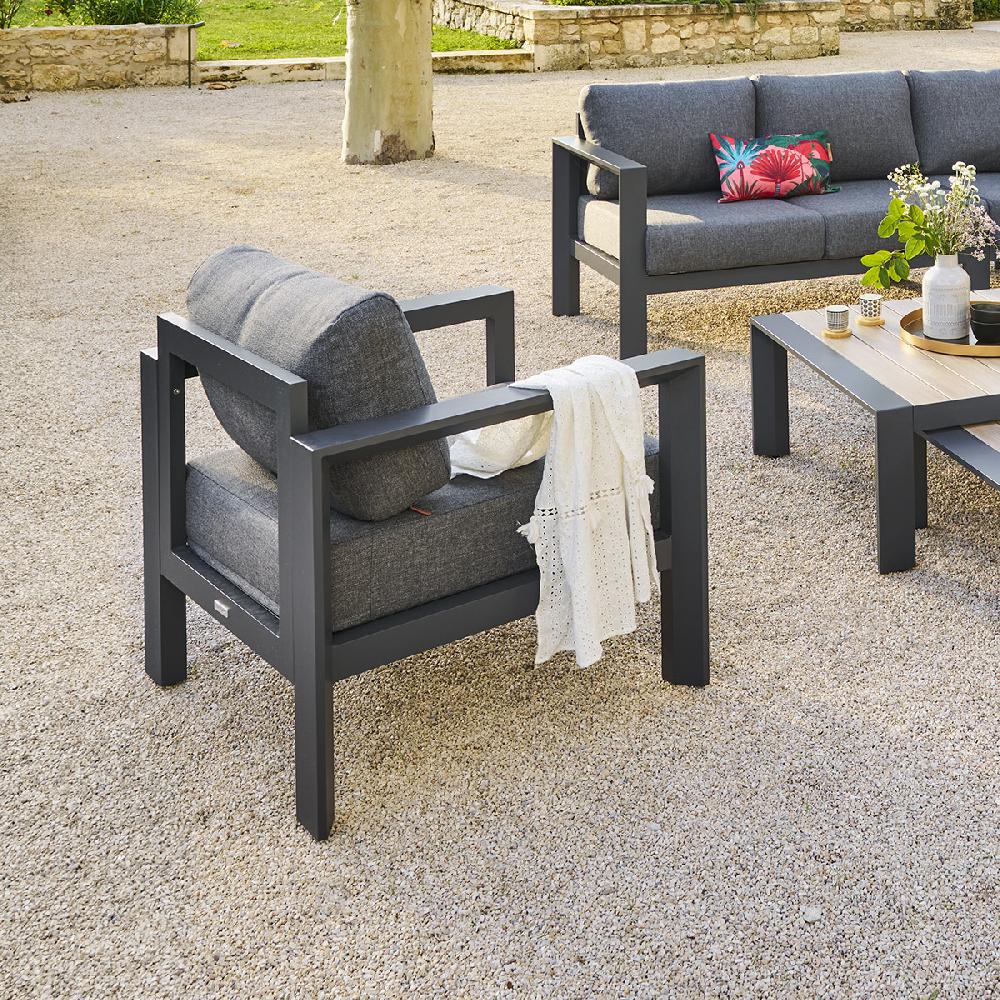 hesperide Fauteuil de salon de jardin ÉVASION Graphite