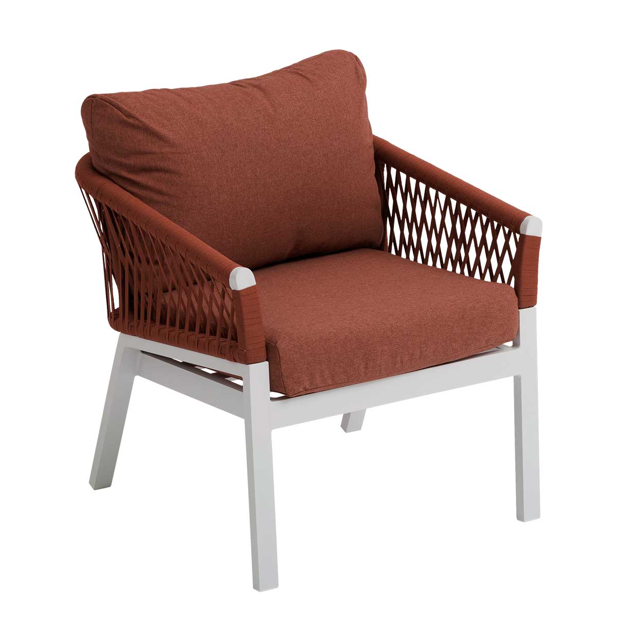 Hesperide Fauteuil De Salon De Jardin ORIENGO Brique & Blanc