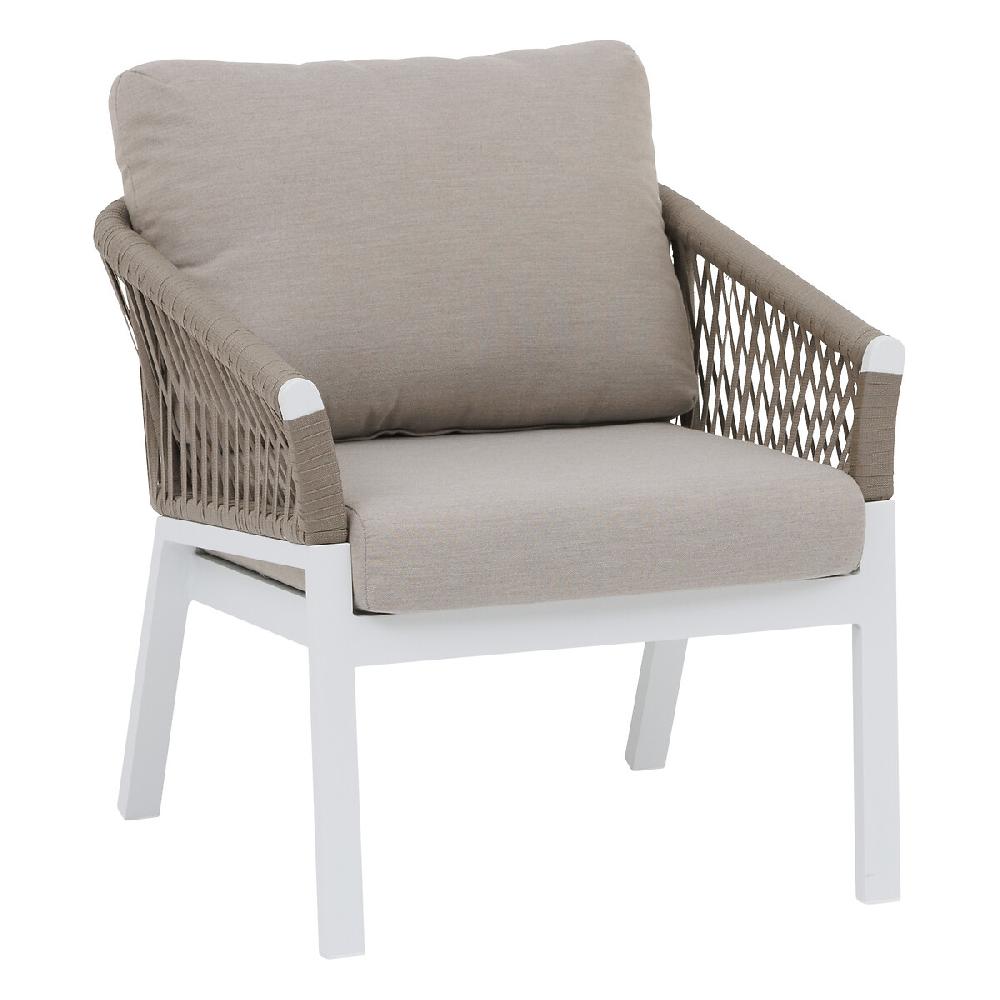 Hesperide Fauteuil De Salon De Jardin ORIENGO Taupe & Blanc