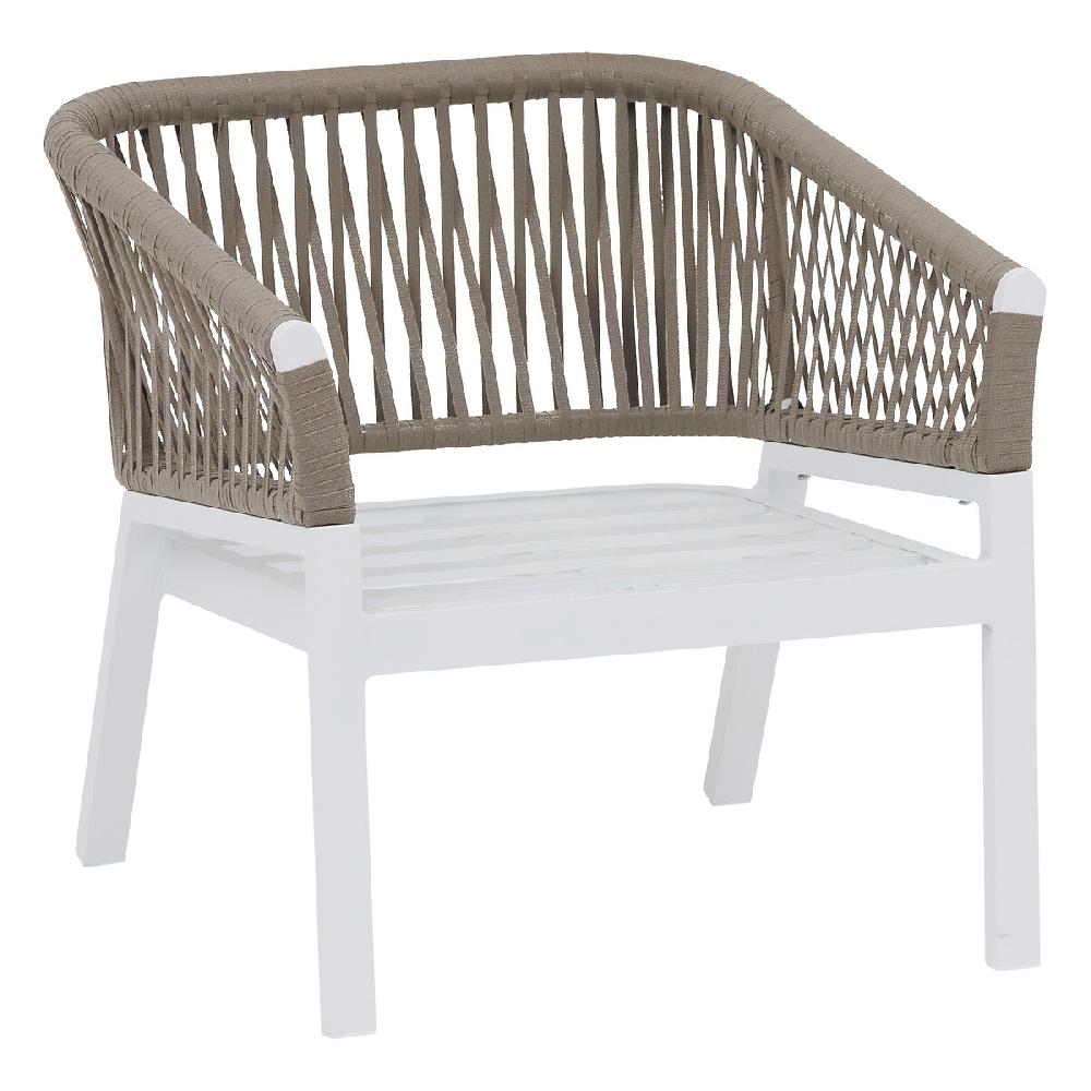 Hesperide Fauteuil De Salon De Jardin ORIENGO Taupe & Blanc