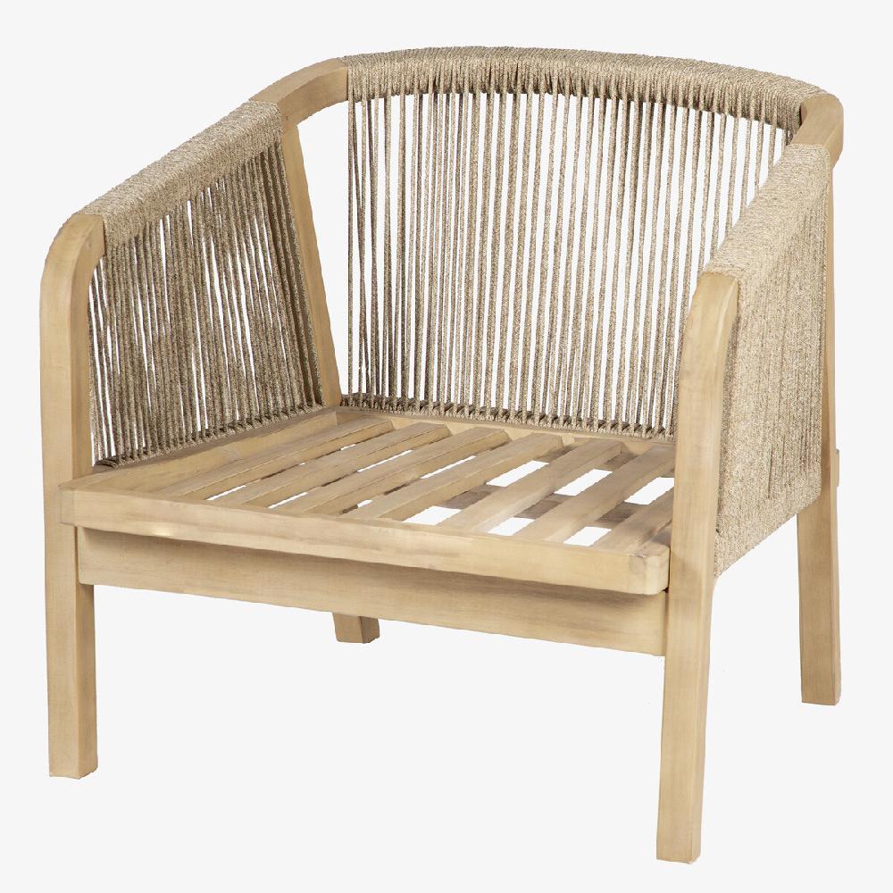 Hesperide Fauteuil De Salon De Jardin PAPOUASIE Taupe & Acacia