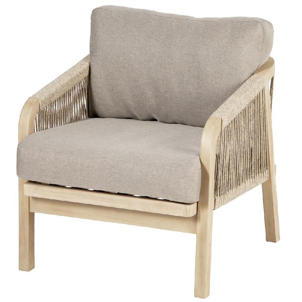 hesperide Fauteuil de salon de jardin PAPOUASIE Taupe & Acacia