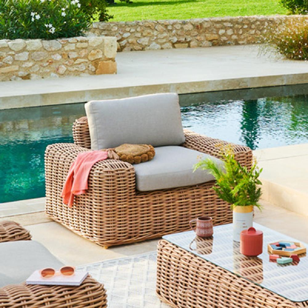 hesperide Fauteuil de salon de jardin SAVINIA Tahini