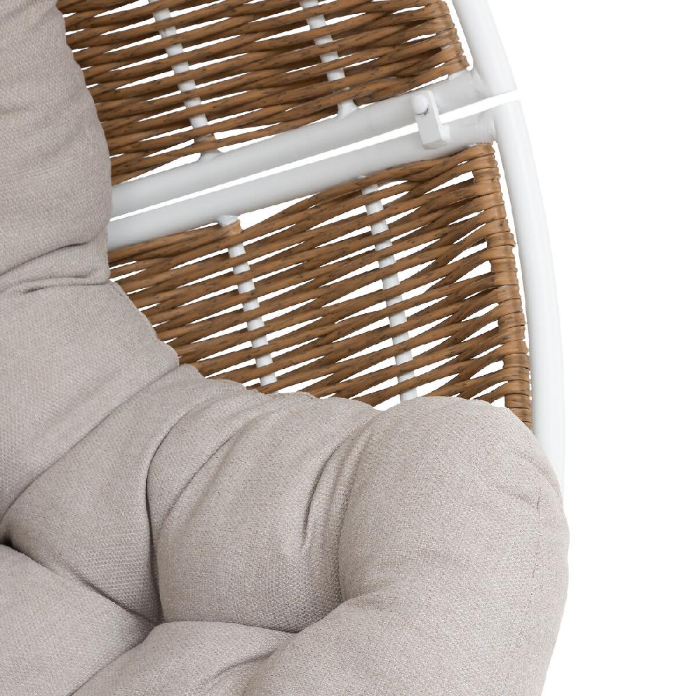 Hesperide Fauteuil Oeuf Suspendu ORBIANA Taupe & Blanc