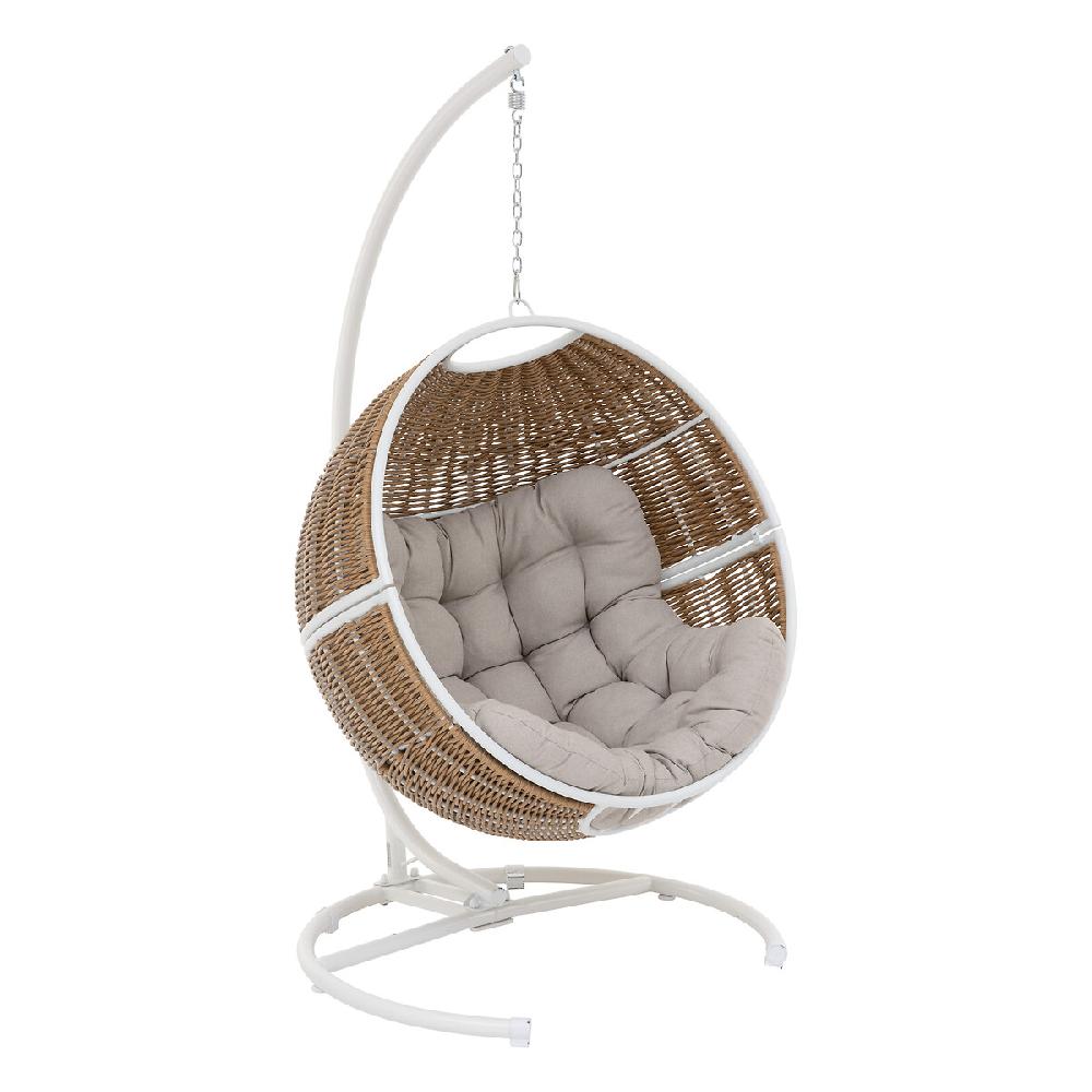 Hesperide Fauteuil Oeuf Suspendu ORBIANA Taupe & Blanc