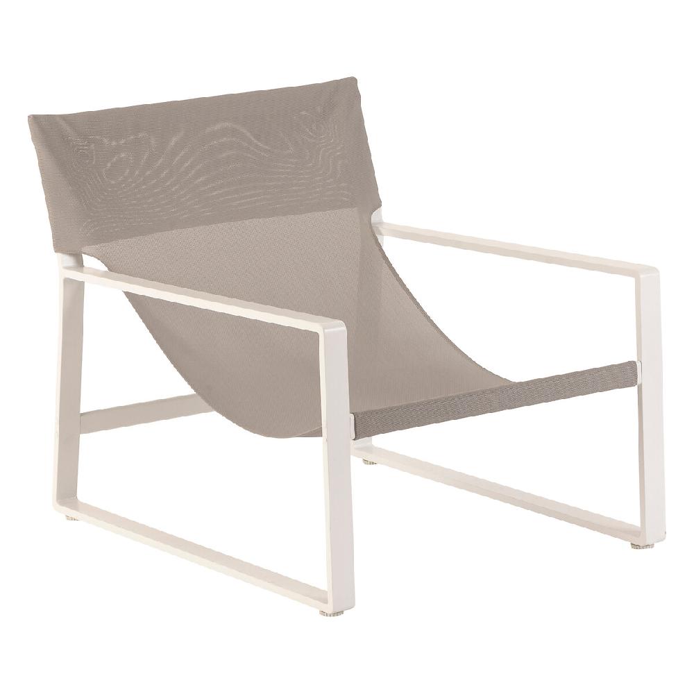 Hesperide Fauteuil Relax De Jardin LAMBINIO Blanc & Gris Clair