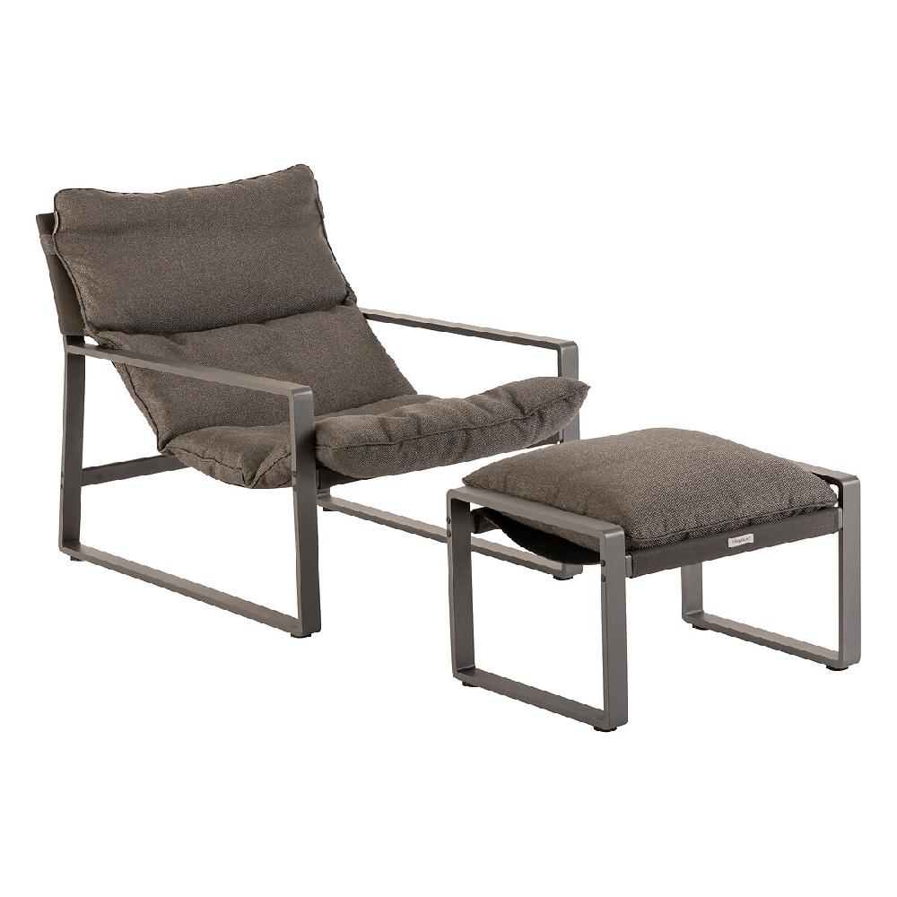 Hesperide Fauteuil Relax De Jardin LAMBINIO Graphite & Gris Foncé