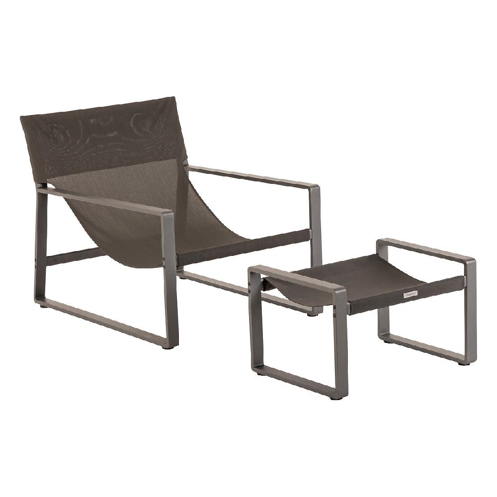 Hesperide Fauteuil Relax De Jardin LAMBINIO Graphite & Gris Foncé