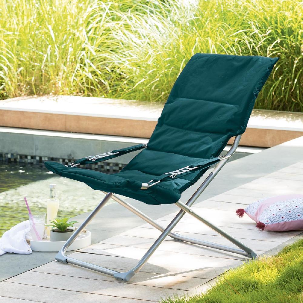 hesperide Fauteuil relax de jardin MILOS Bleu canard