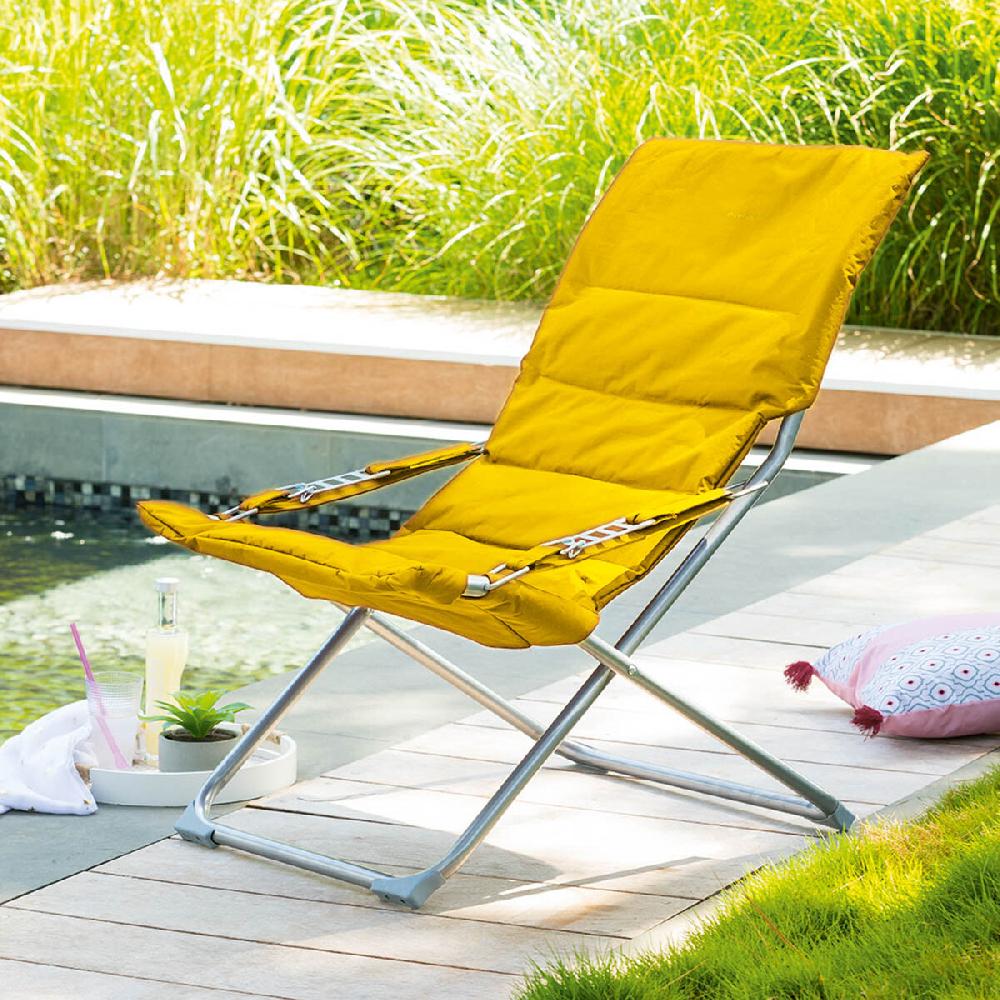 hesperide Fauteuil relax de jardin MILOS Jaune moutarde