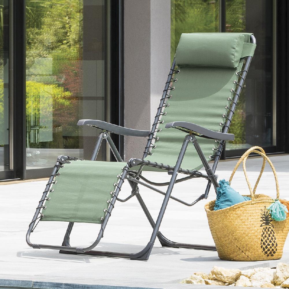 hesperide Fauteuil relax de jardin SILOS Vert olive