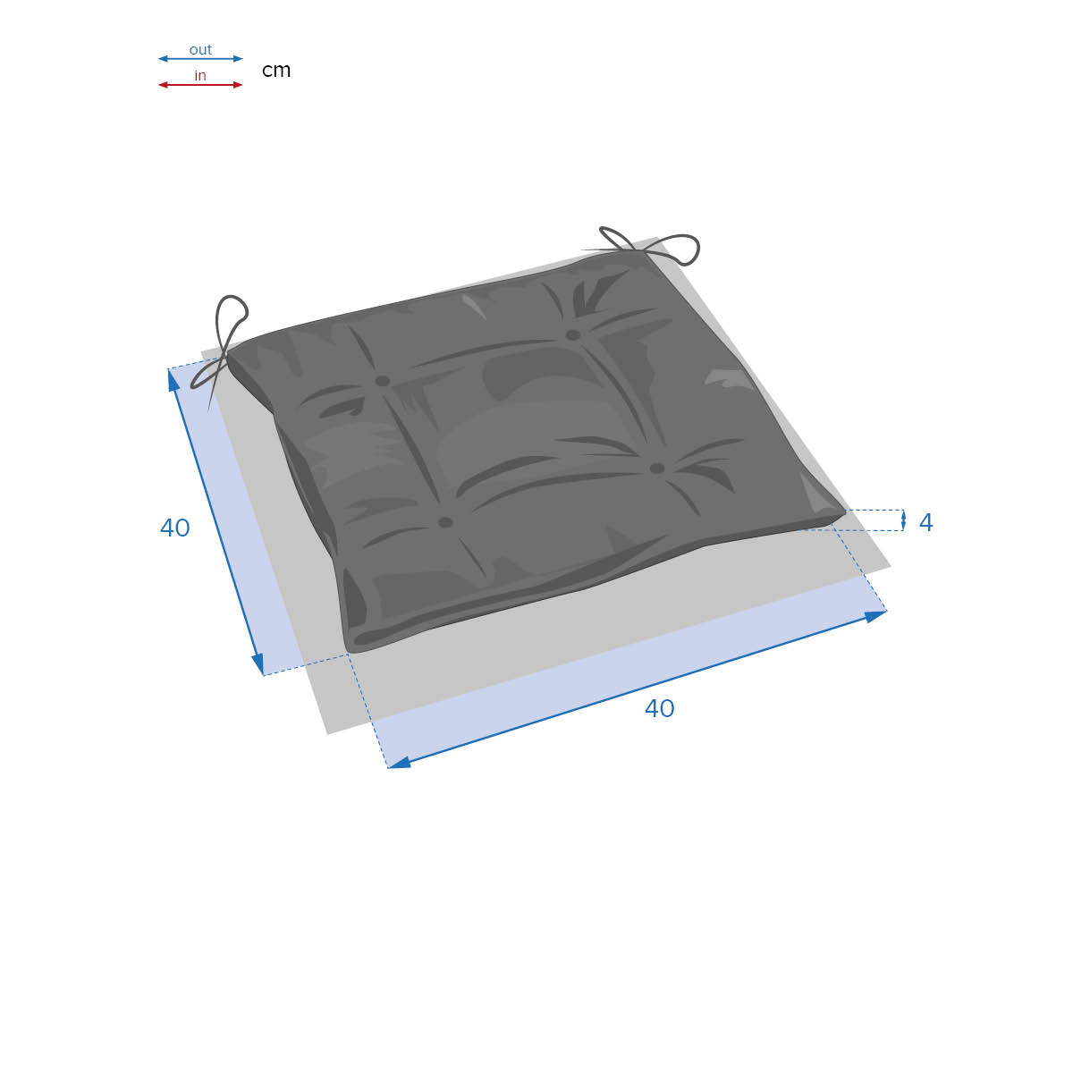 Hesperide Galette De Chaise Carrée 4 Points KORAI Blé