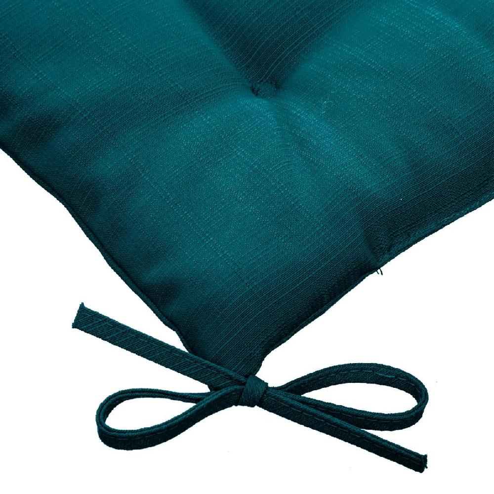 Hesperide Galette De Chaise Carrée 4 Points KORAI Bleu Canard