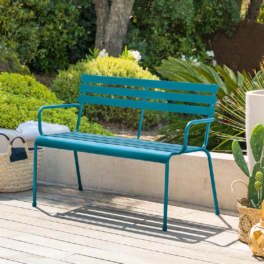 hesperide Banc de jardin GREENSBORO Bleu canard