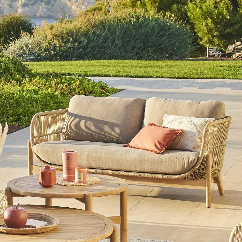 hesperide Canapé de jardin DEONA Taupe & Acacia
