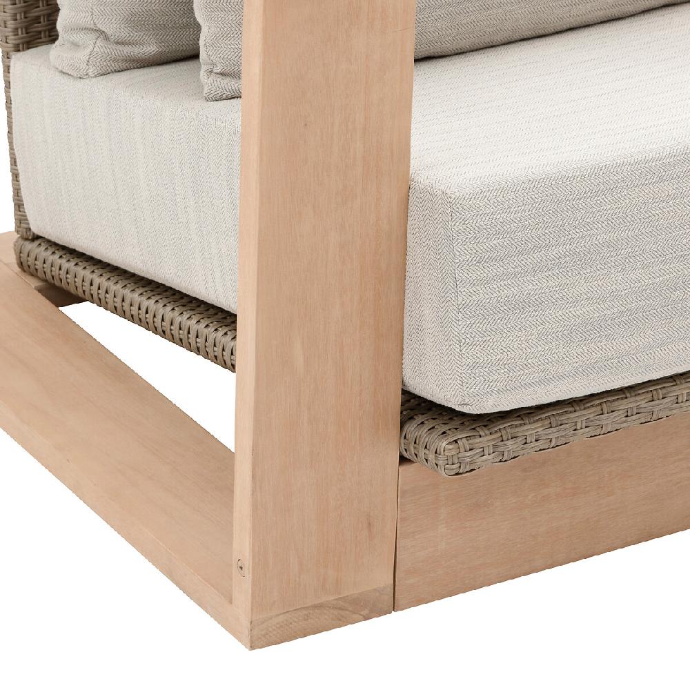 Hesperide Canapé De Jardin LOEVO Eucalyptus & Gris