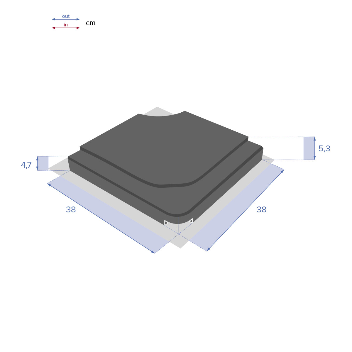 Hesperide Dalle Pour Parasol STACIO Taupe