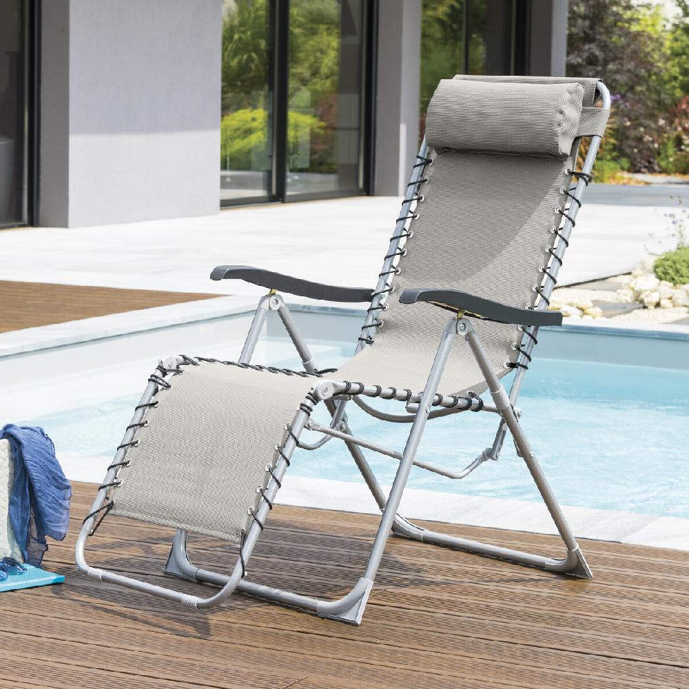 hesperide Fauteuil relax de jardin SILOS Galet