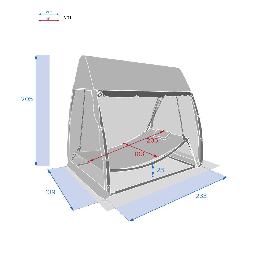 Hesperide Hamac Moustiquaire TRINIDAD Ardoise