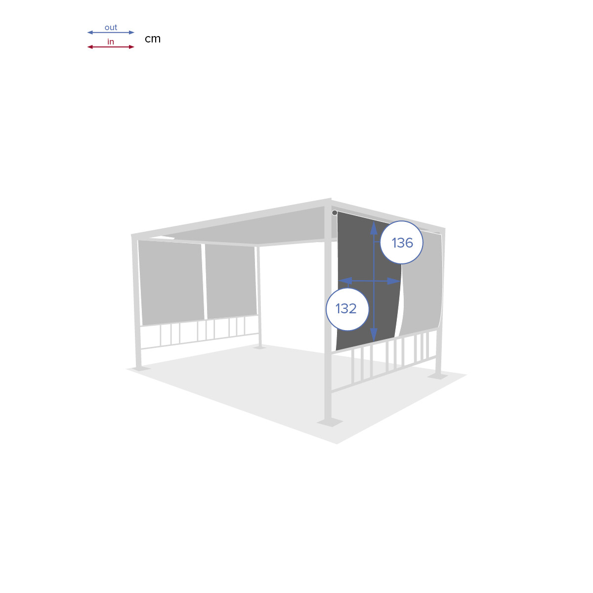 Hesperide Kit De 4 Stores Pour Tonnelle MOAI