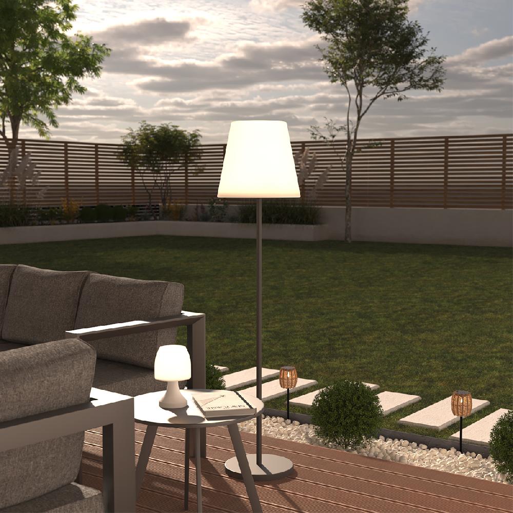 hesperide Lampadaire d'extérieur RONY à pile Blanc