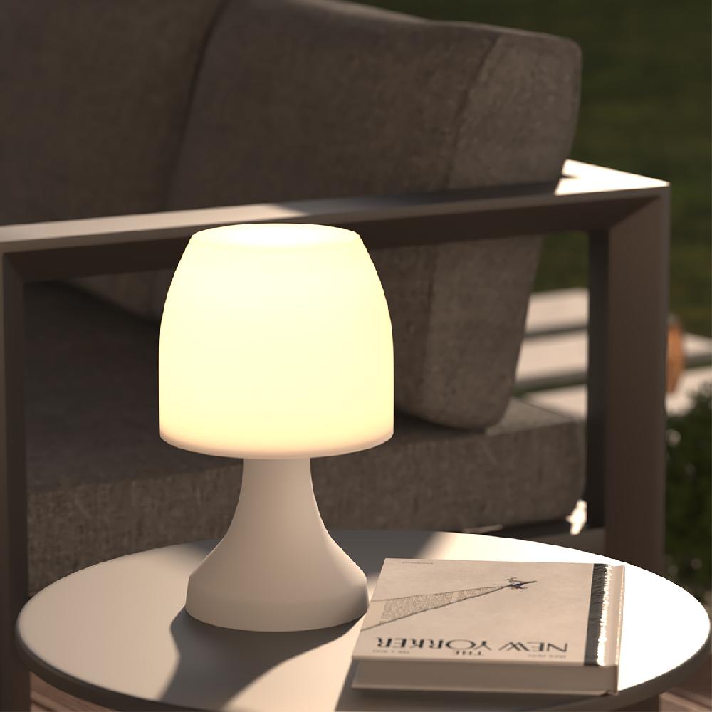 hesperide Lampe d'extérieur DOKK à pile Blanc