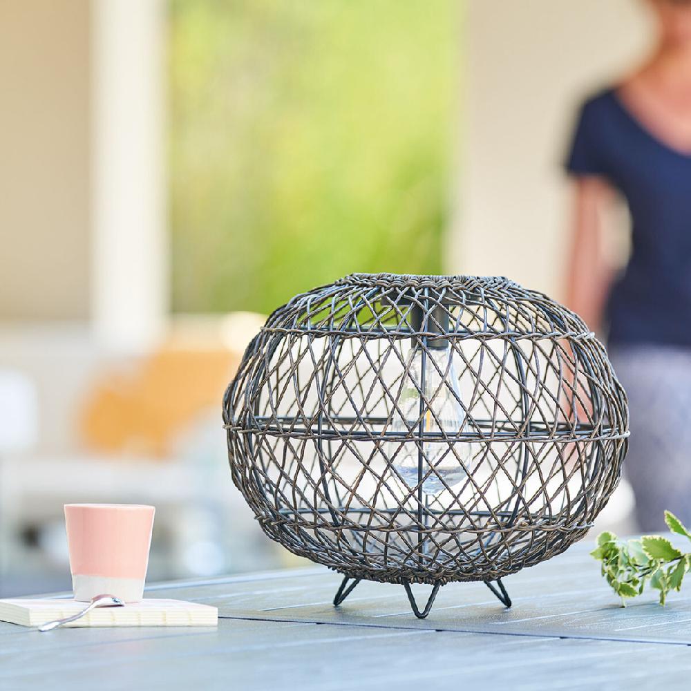 hesperide Lampe d'extérieur solaire boule Noir