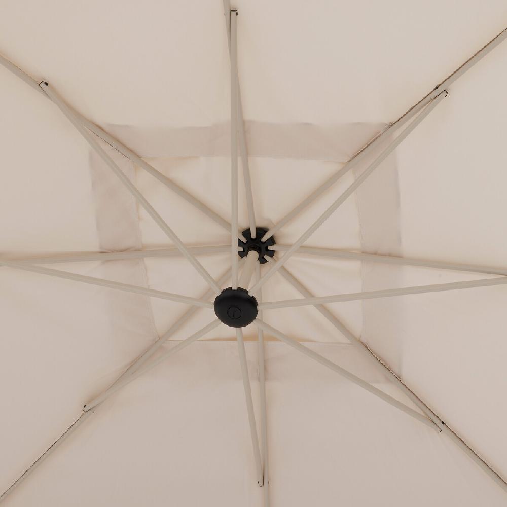 Hesperide Parasol Déporté Carré MANOA Argile & Blé