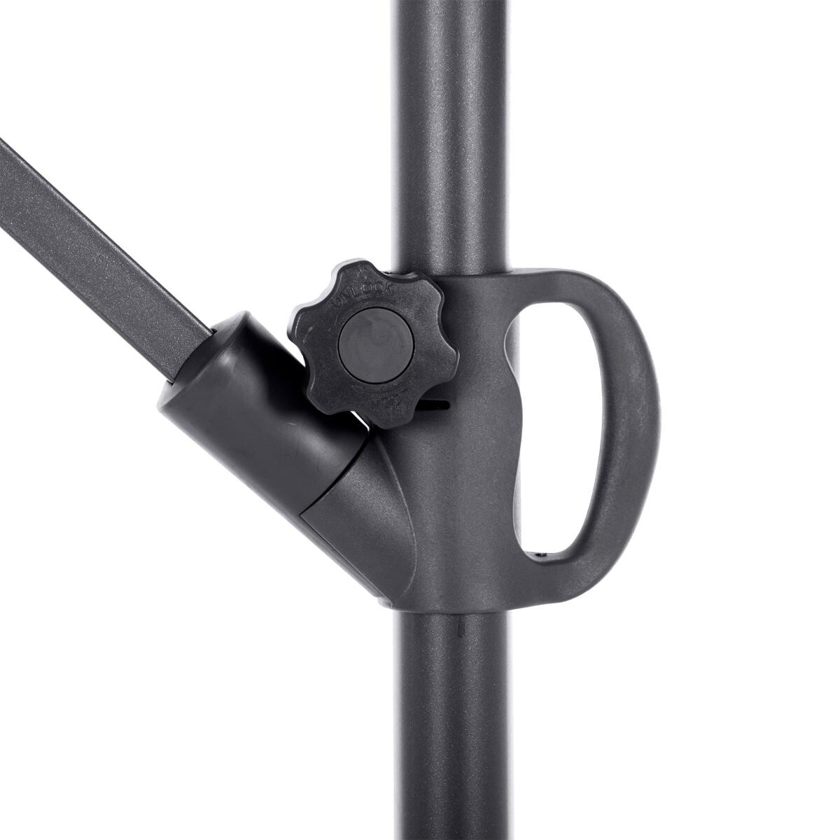 Hesperide Parasol Déporté Rond JANEIRO Ardoise