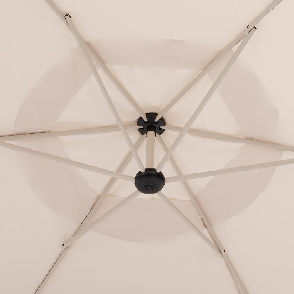 Hesperide Parasol Déporté Rond MANOA Argile & Blé