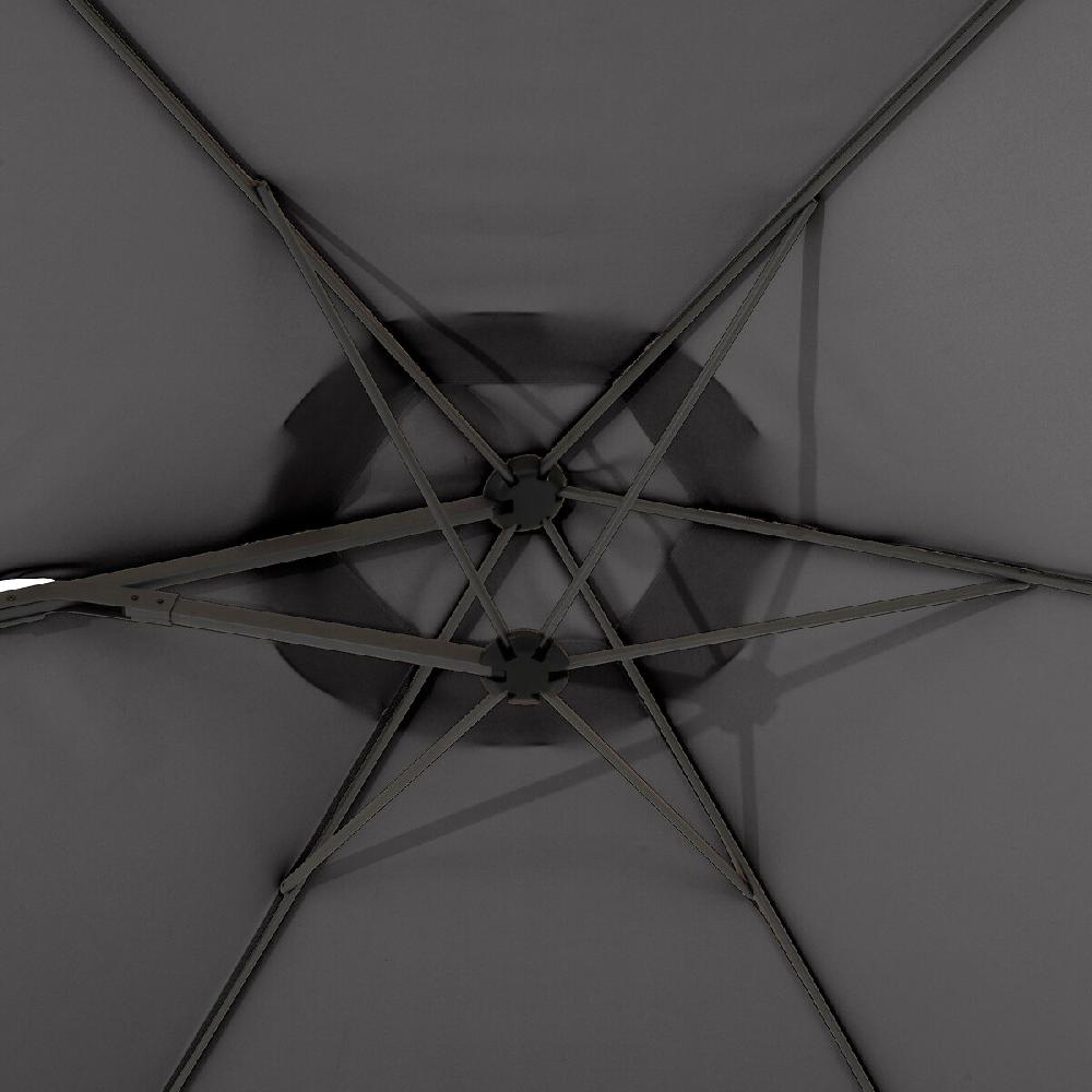 Hesperide Parasol Déporté Rond NAULIA Ardoise