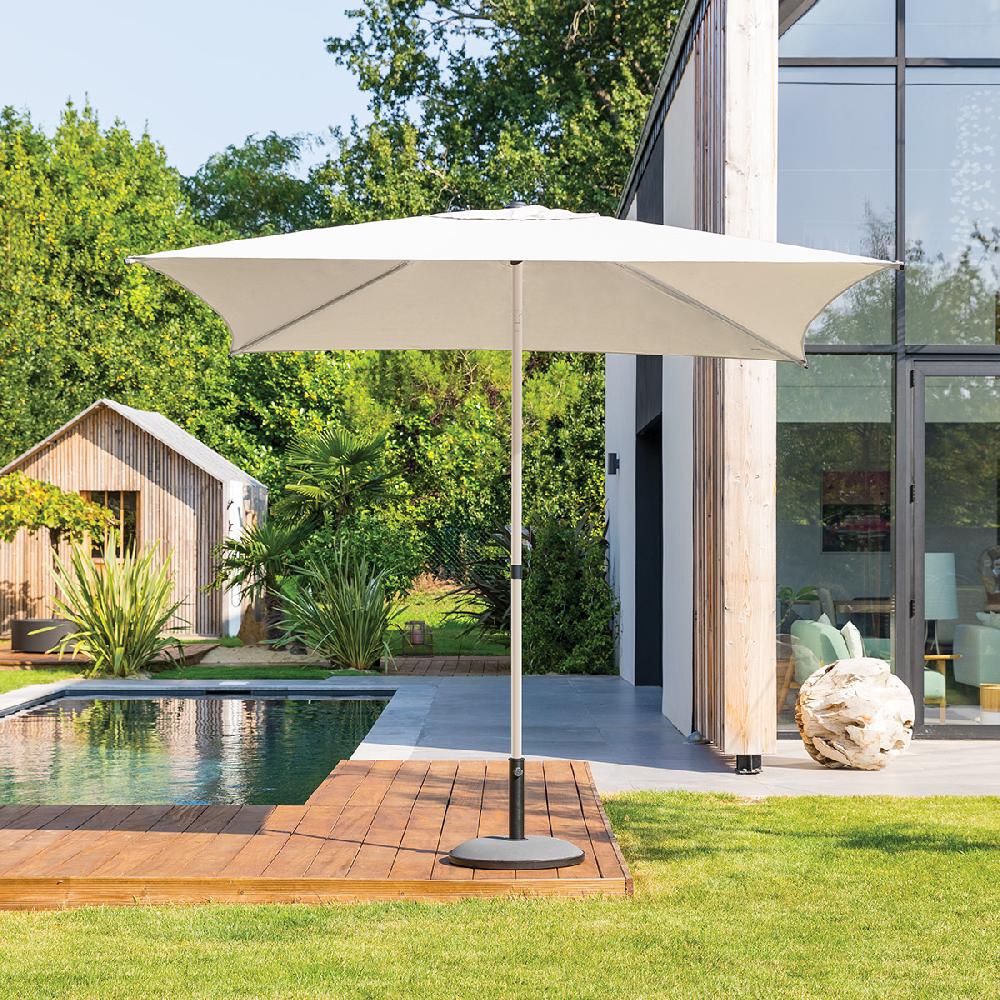 hesperide Parasol droit carré SOYA Argile & Blé