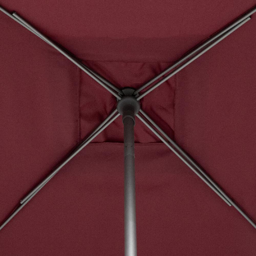 Hesperide Parasol Droit Carré SOYA Bordeaux
