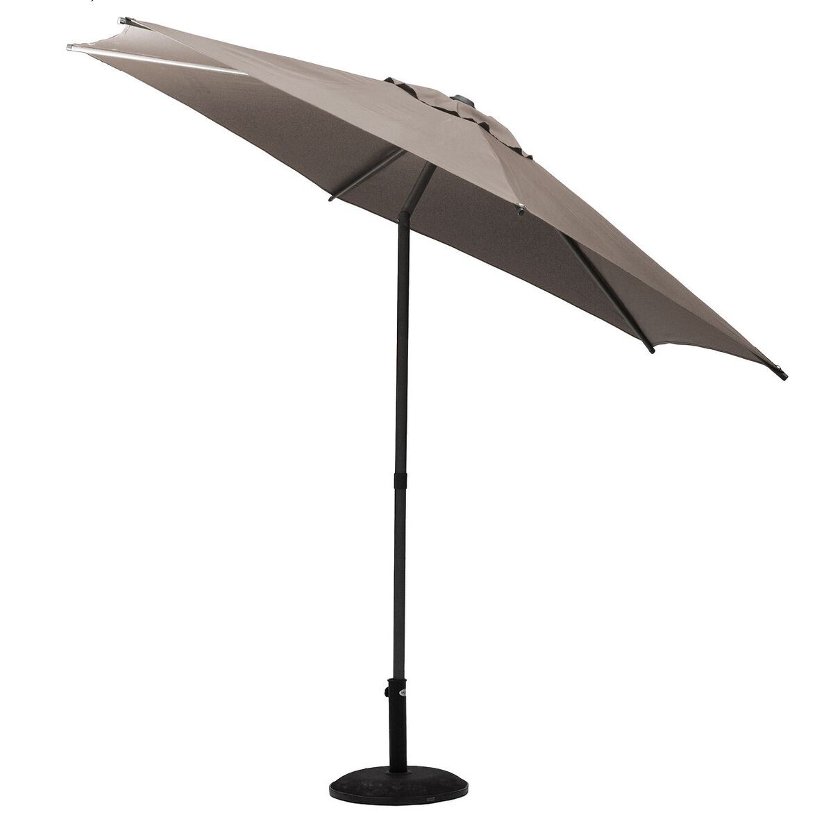 Hesperide Parasol Droit Rond Inclinable SOYA Taupe