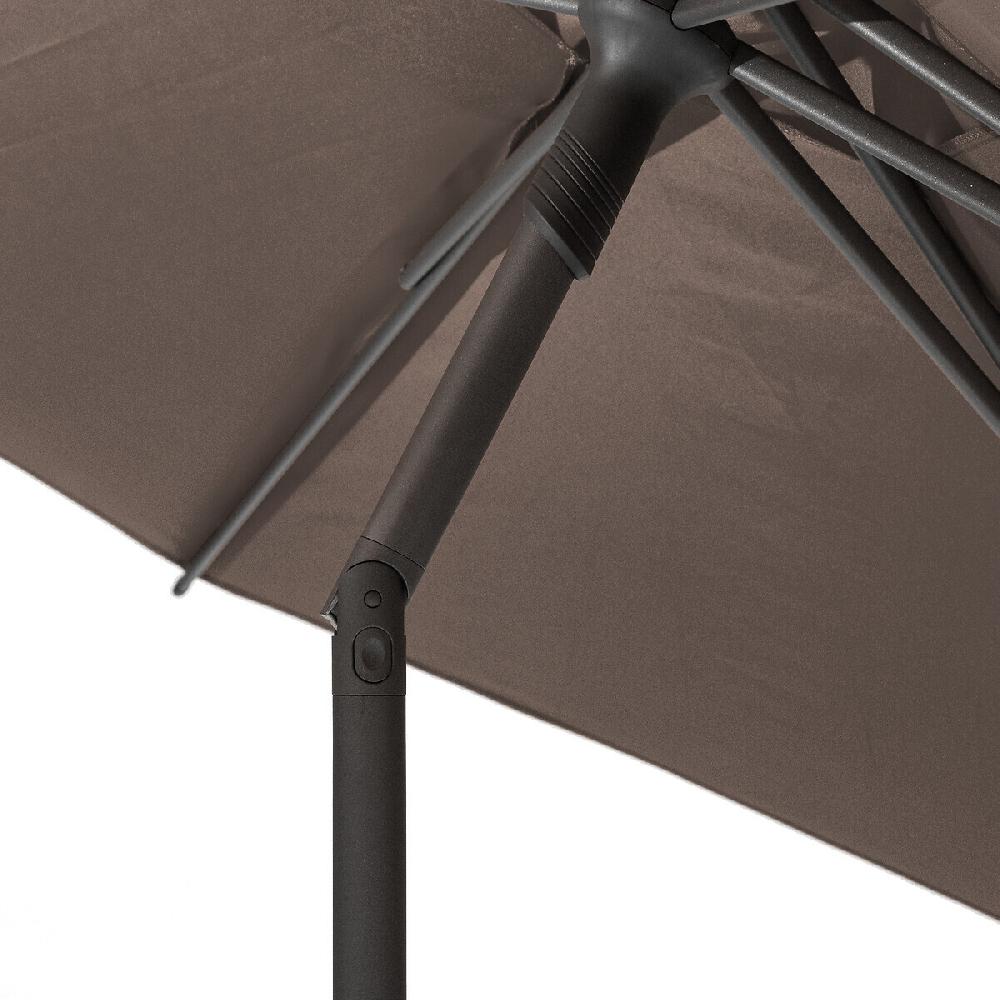 Hesperide Parasol Droit Rond Inclinable SOYA Taupe