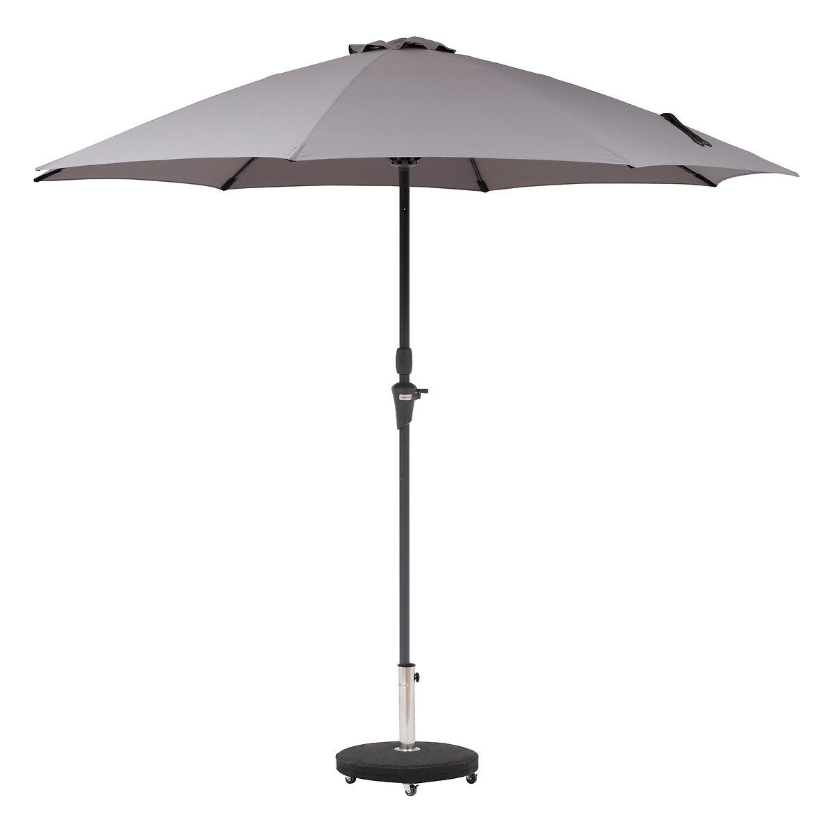 Hesperide Parasol Droit Rond SISKO Ardoise